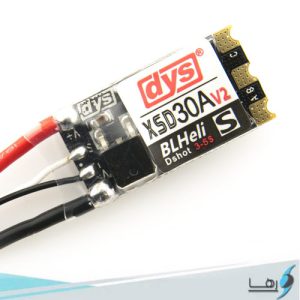 تصویر اسپید کنترل 30 آمپر DYS XSD 3-6s مخصوص FPV از نمای روبه رو